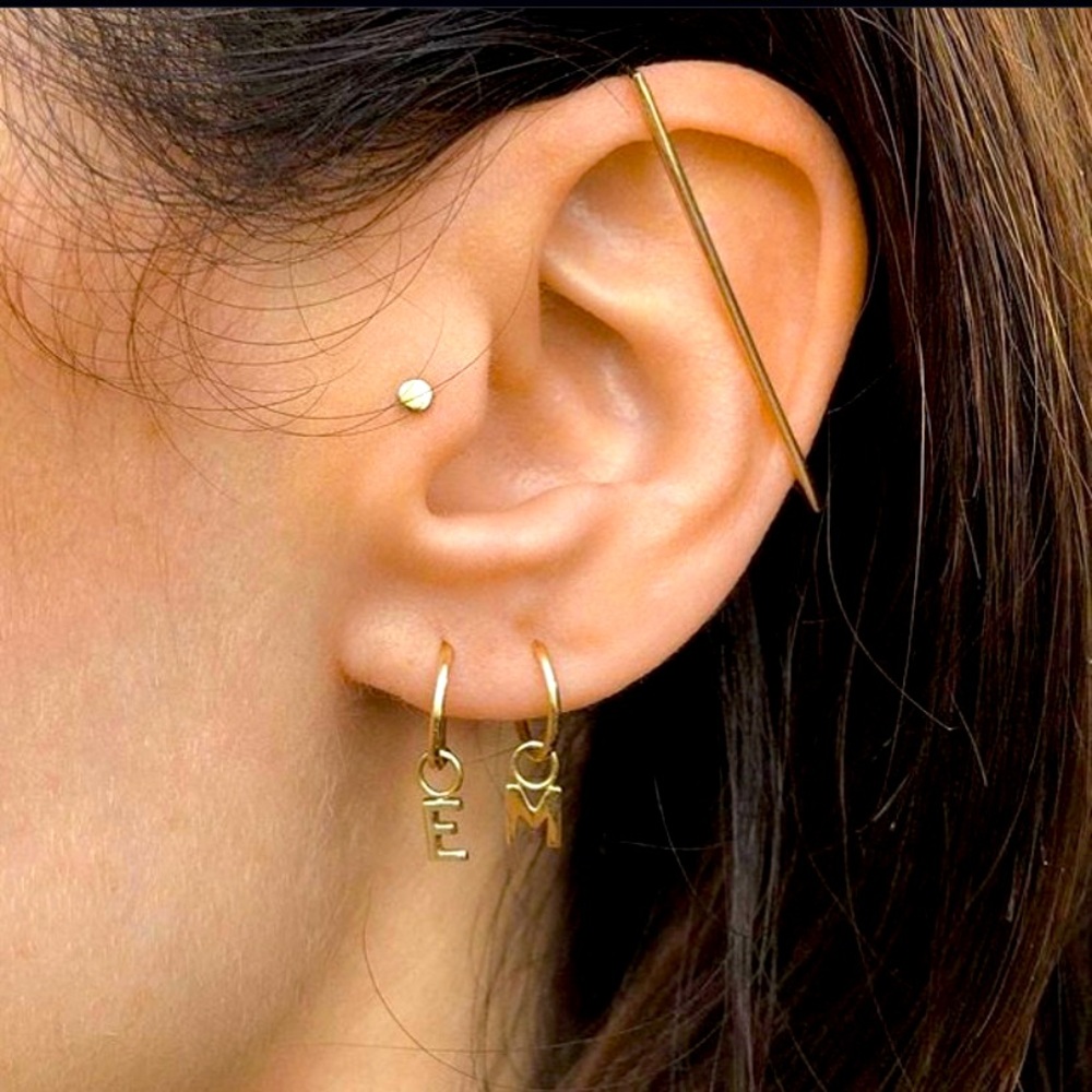 Gold Industrial Cuff Earring by Smith + Mara